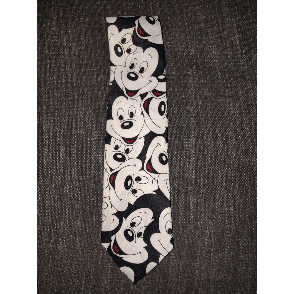 Vintage Disney Balancine The Tie Works Men's Mickey Mouse 60” Long Silk Neck Tie